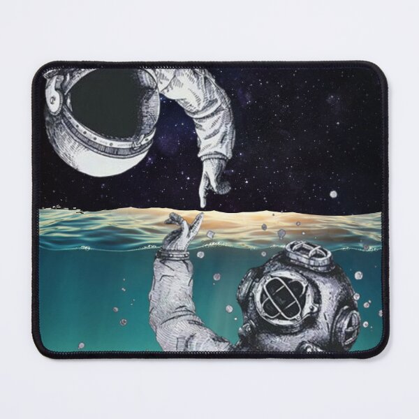 Item preview, AstroDiver Astronaut Diver Explorer Ocean Space Sea Stars Illustration Hand Drawn designed and sold by Progressive  Projects.