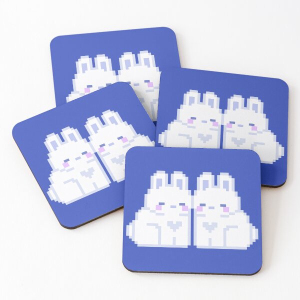 Item preview, Two Blue Love Bunnies designed and sold by rin3d .