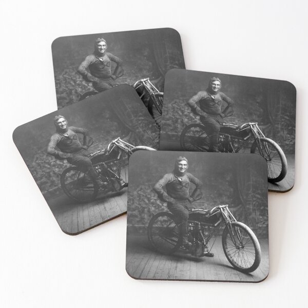 Item preview, Ray Weishaar On His Motorcycle - 1914 designed and sold by warishellstore.
