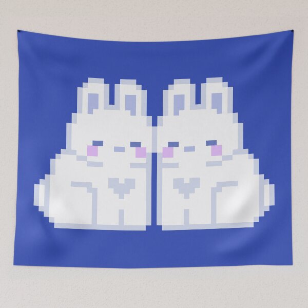 Item preview, Two Blue Love Bunnies designed and sold by rin3d .
