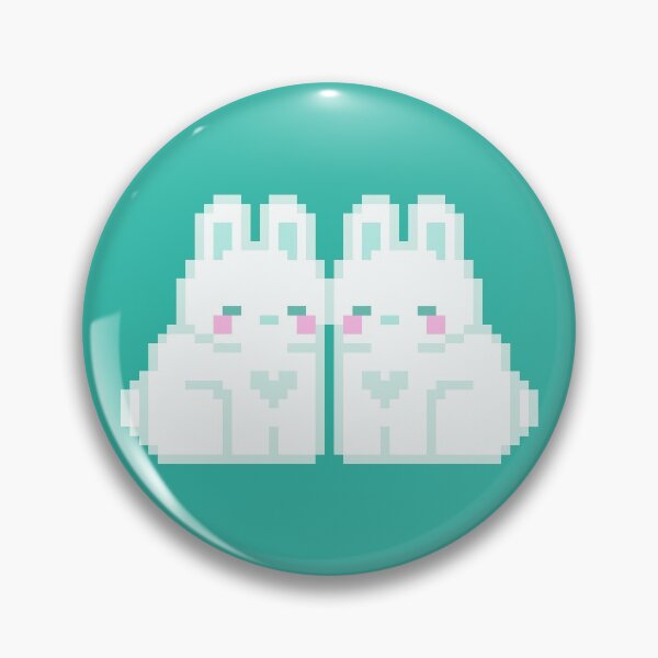 Item preview, Two Aqua Love Bunnies designed and sold by rin3d .