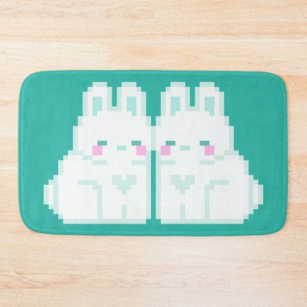 Item preview, Two Aqua Love Bunnies designed and sold by rin3d .