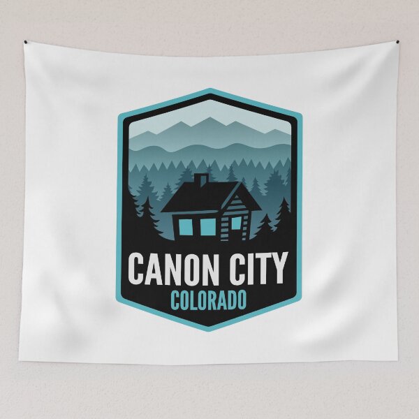 Aperçu de l'œuvre Canon City Colorado Mountain Town Cabin créée et vendue par HalpinDesign.