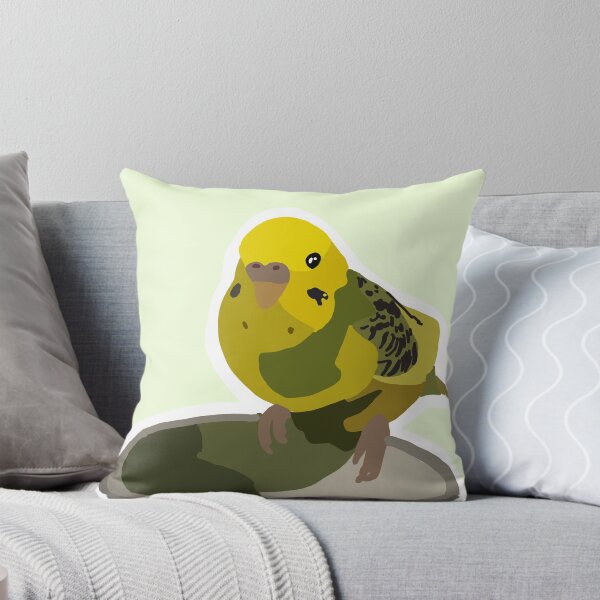 Aperçu de l'œuvre Perruche jaune mangeant de la nourriture délicieuse créée et vendue par froggiesdesigns.