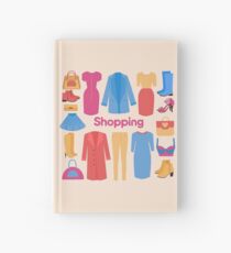 Shopping and Beauty Set in Flat Design Hardcover Journal