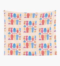 Shopping and Beauty Set in Flat Design Wall Tapestry