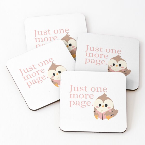 Item preview, Just one more page book reader owl designed and sold by TheWaterBirds.