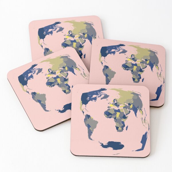 Item preview, World Map: Quadrilateralized Spherical Cube Projection, cividis Color Scheme designed and sold by ramiro.