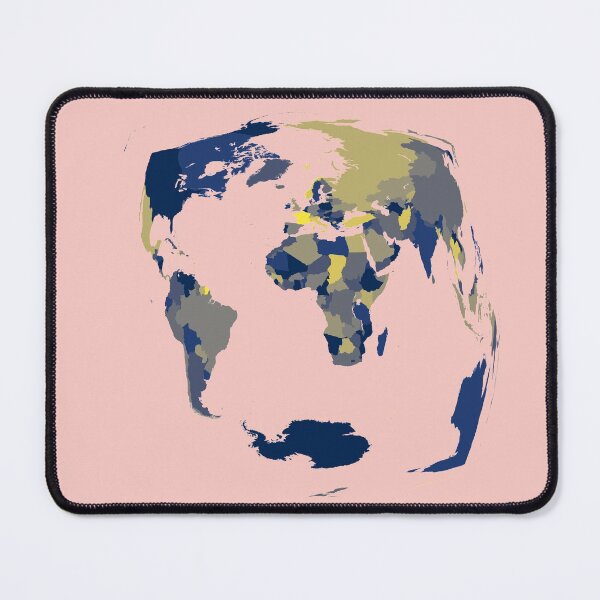 Item preview, World Map: Quadrilateralized Spherical Cube Projection, cividis Color Scheme designed and sold by ramiro.
