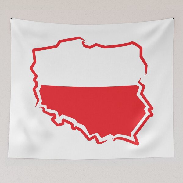 Item preview, Polska flag map designed and sold by estudio3e.