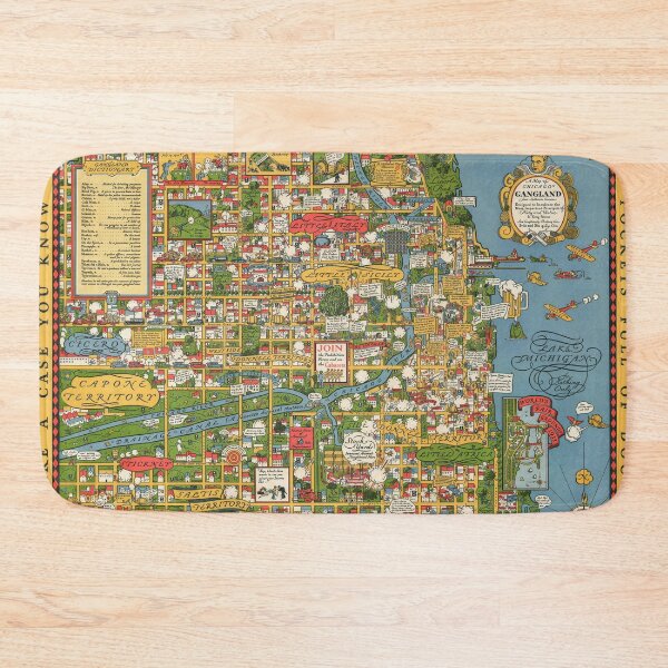 Item preview, Pictorial Map Print of Chicago's Gangland, Bruce-Roberts, 1931. designed and sold by vintagemapstore.