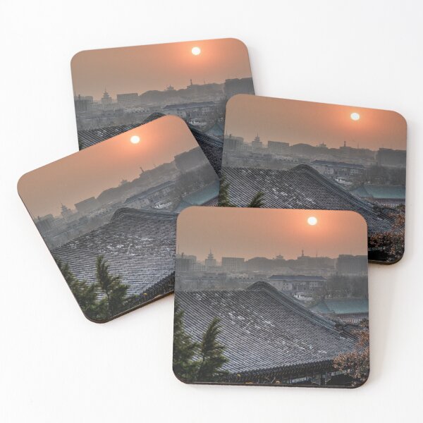 Item preview, Chinese rooftop during sunset in Beijing designed and sold by WorldScenery.
