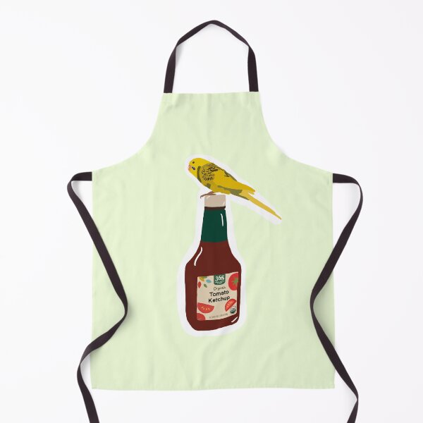 Item preview, Yellow budgie on ketchup designed and sold by froggiesdesigns.