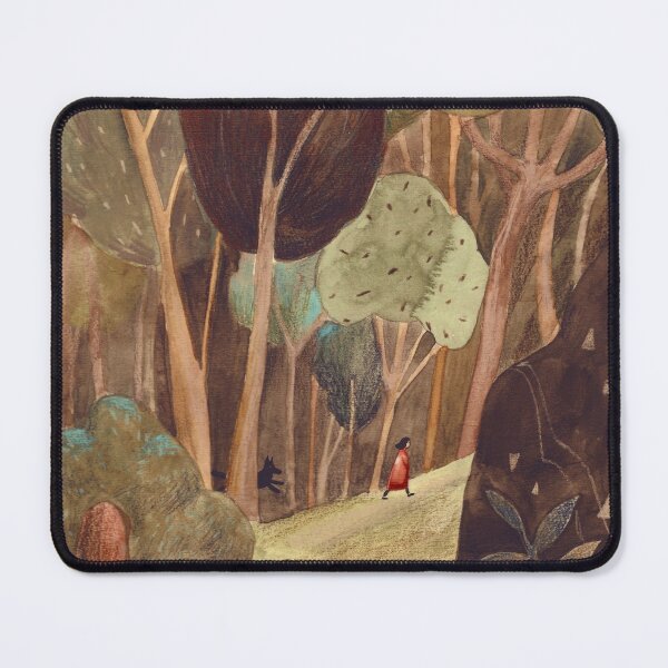 Item preview, A Girl and a Dog are Walking in a Deep Green Forest designed and sold by hallotoia.
