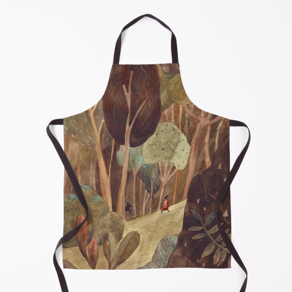 Item preview, A Girl and a Dog are Walking in a Deep Green Forest designed and sold by hallotoia.