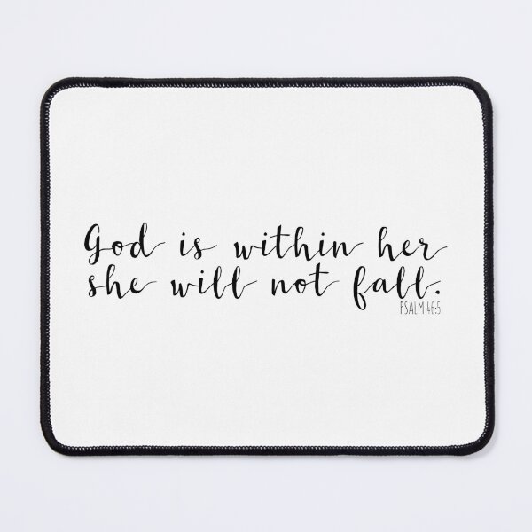 Item preview, God Is Within Her She Will Not Fall, Psalm 46:5, Bible Verse, Scripture Art designed and sold by aenaonartwork.