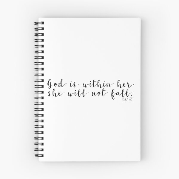 Item preview, God Is Within Her She Will Not Fall, Psalm 46:5, Bible Verse, Scripture Art designed and sold by aenaonartwork.