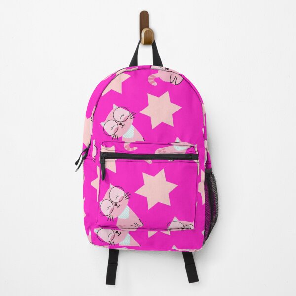 Item preview, Pink Cat With eyeglasses and heart. Cute Cat and Star Pattern Design designed and sold by docferds.