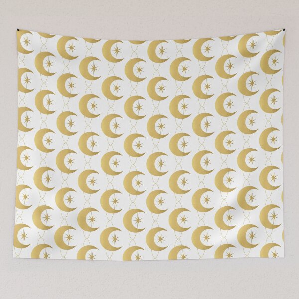 Item preview, Celestial Moon and Star designed and sold by Hollyroseart.