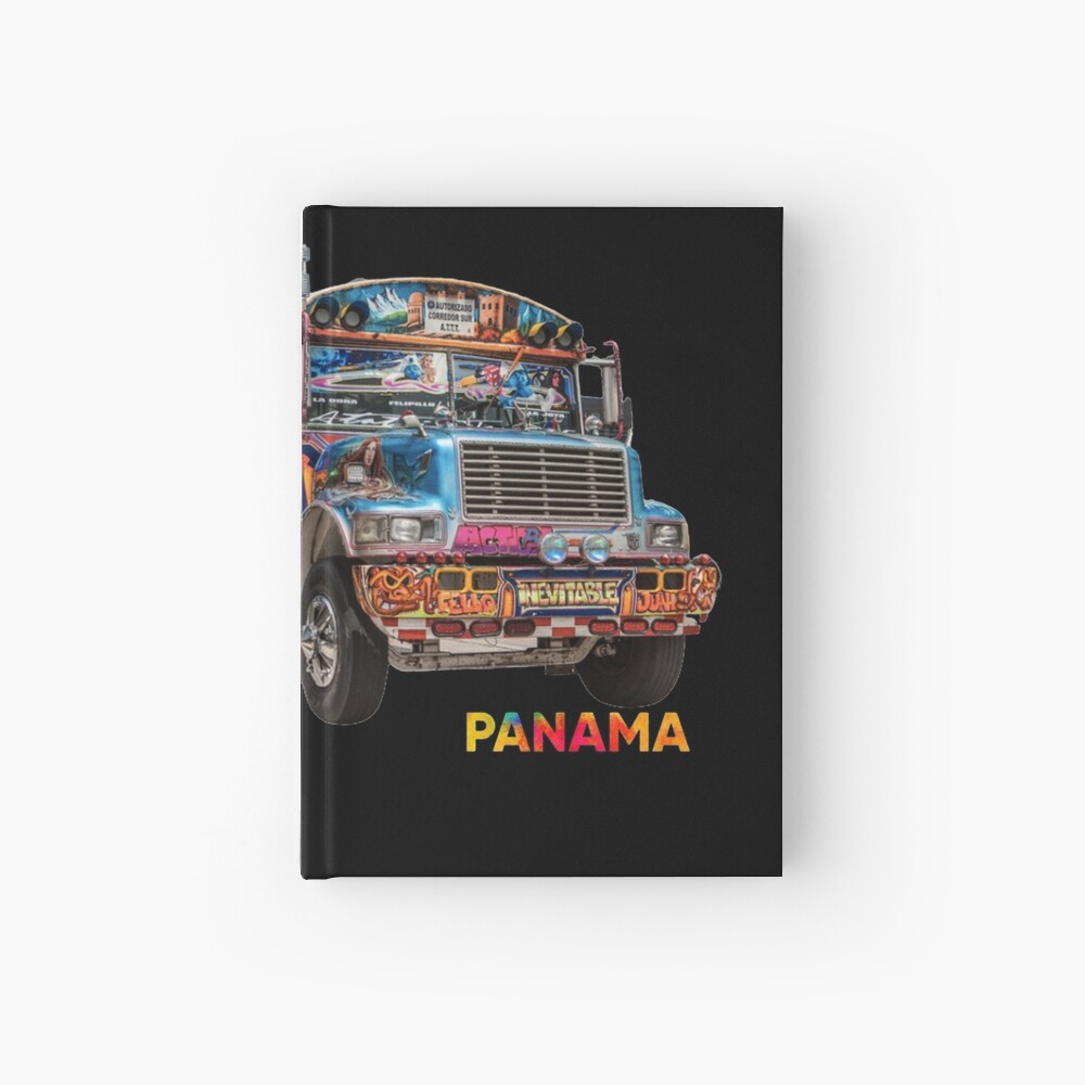 Cuaderno de tapa dura Â«Autobuses Diabolos Rojos en PanamÃ¡ Red Devil Style Art Autobuses 