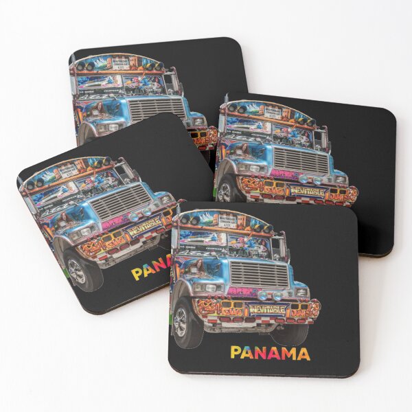 Item preview, Diabolos Rojos buss in Panama Red Devil Style Art Panamanian Buses in Panama City designed and sold by best-of-panama.