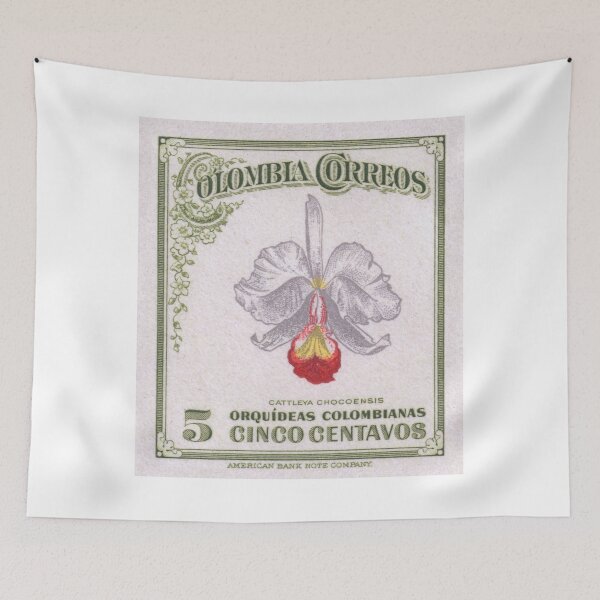 Item preview, 1947 COLOMBIA Cattleya Chocoensisi Orchid Stamp designed and sold by retrographics.