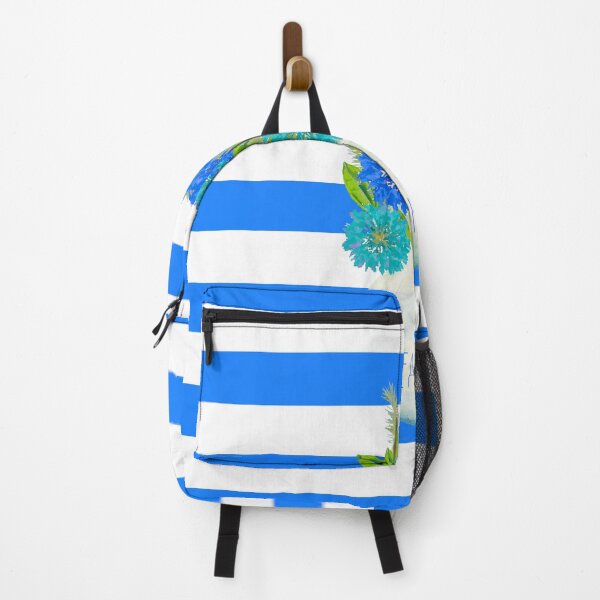 Item preview, Blue Stripes and Flowers designed and sold by asweethaven.