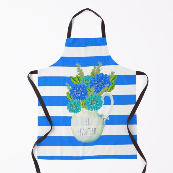 Item preview, Blue Stripes and Flowers designed and sold by asweethaven.