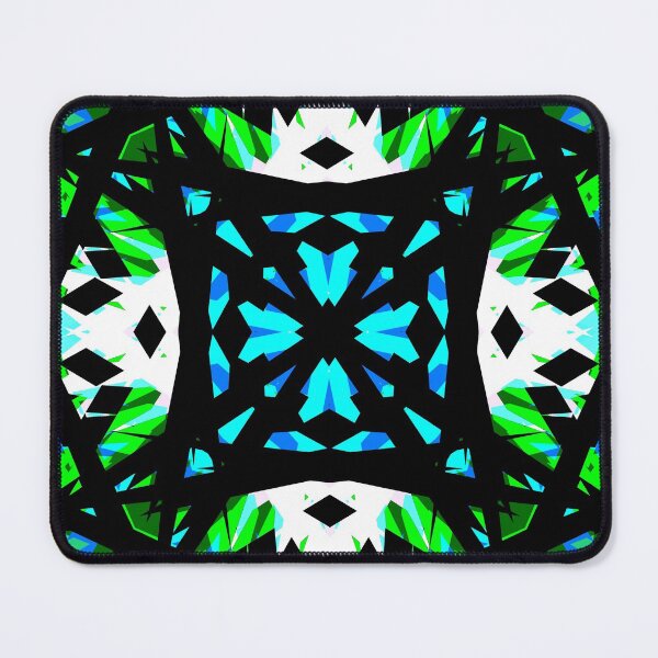 Item preview, Multicolour Rainbow Stained Glass Windows Blue Green White Summer Star Pattern designed and sold by PatternPerfect.