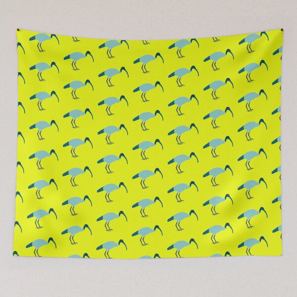 Item preview, Teal Bin Chicken on Yellow designed and sold by Digitaldingo.