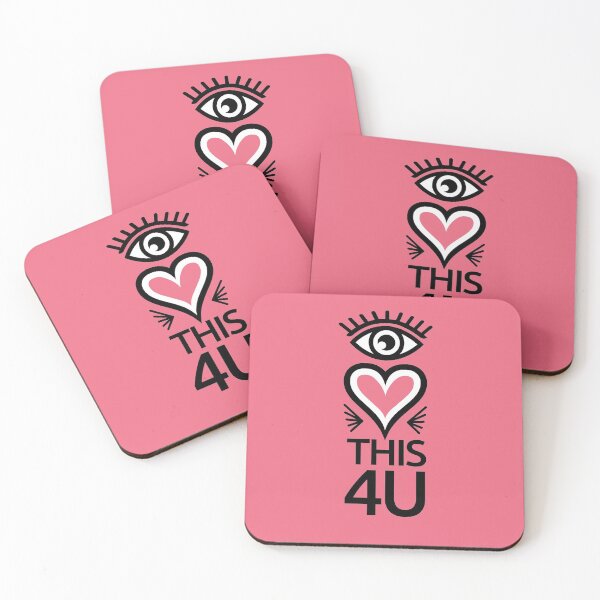 Item preview, Eye Heart This 4 U (coral pink) - Cool designed and sold by OddPop.