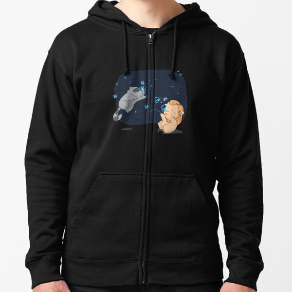 Mens Hooded Sweatshirt Long Sleeve Hoodie Baby Raccoon Animals Animal Pullovers Sweaters Big Pockets