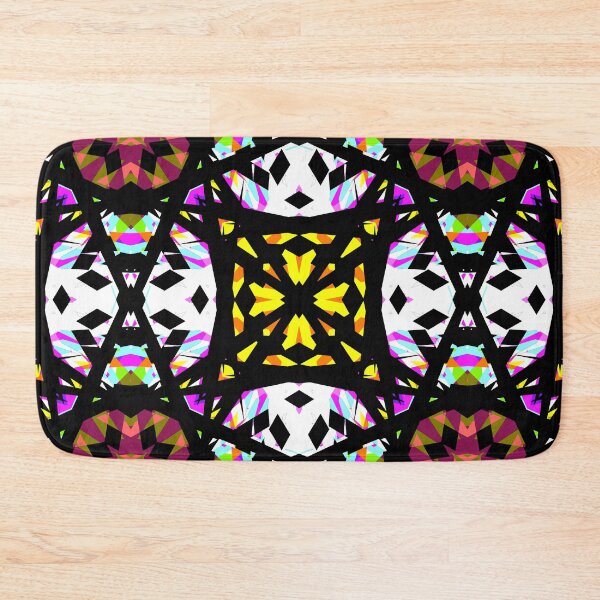Item preview, Multicolour Rainbow Stained Glass Windows Pink Blue Orange Red Yellow Summer Star Pattern designed and sold by PatternPerfect.