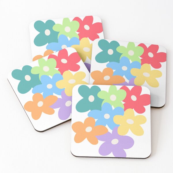 Item preview, Groovy colorful flowers designed and sold by starlitdesign.