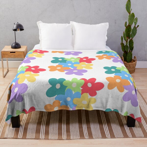Item preview, Groovy colorful flowers designed and sold by starlitdesign.
