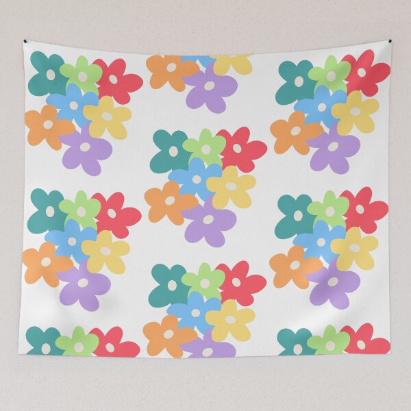 Item preview, Groovy colorful flowers designed and sold by starlitdesign.