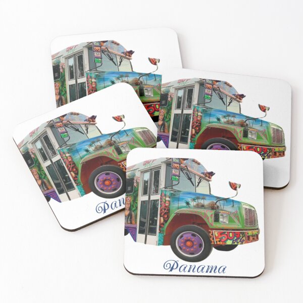 Item preview, Diabolos Rojos buss in Panama Red Devil Style Art Panamanian Buses in Panama City designed and sold by best-of-panama.