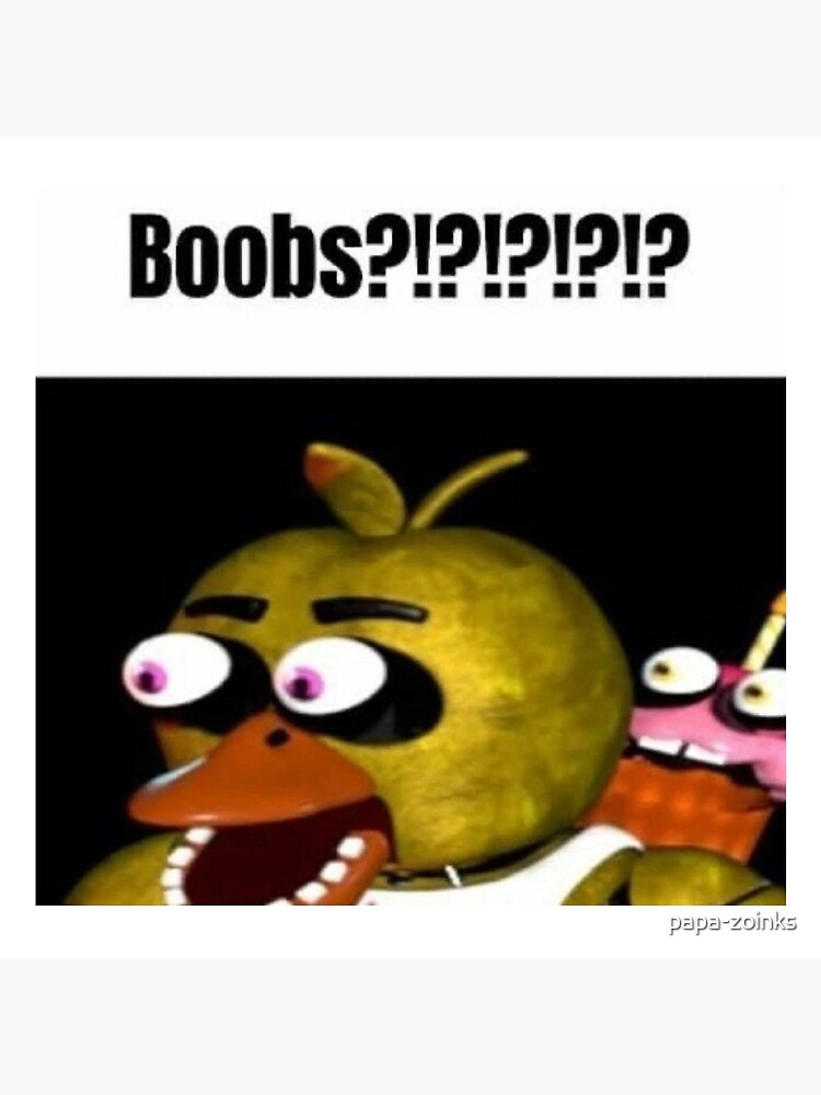 fnaf chica Boobs?!?!?!?!? meme Throw Pillow for Sale by papa-zoinks
