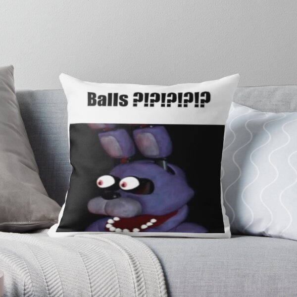 fnaf bonnie Balls ?!?!?!?!? meme Throw Pillow