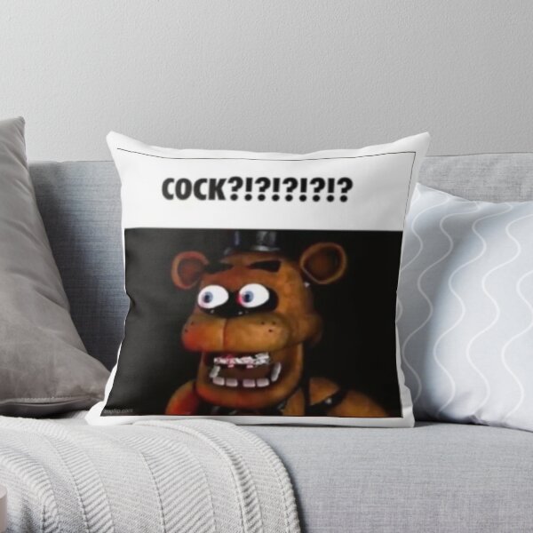 Fnaf Freddy Cock Meme Throw Pillow For Sale By Papa Zoinks Redbubble