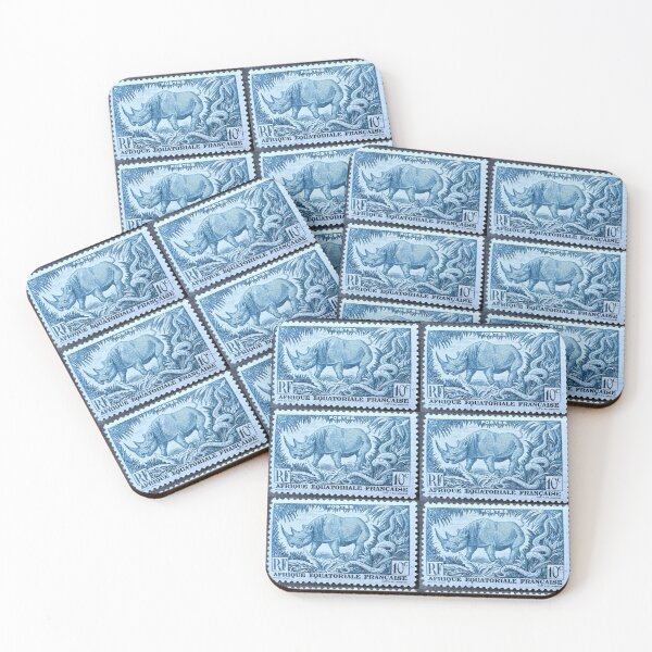 Item preview, Blue Rhino Vintage Postage Stamp designed and sold by Factory57.