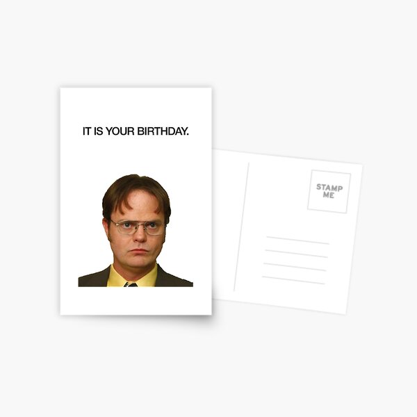 Rainn Wilson Illustration Get Well Soon Dwight Schrute Get Well Sick Ricky Gervais Office US Funny Quirky Unique TV