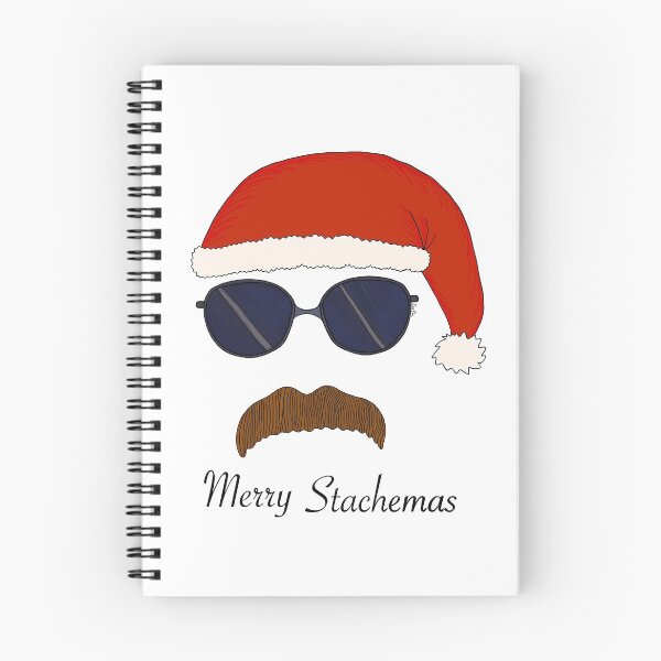 Item preview, Merry Stachemas Mustache Cartoon - Mustache and Santa Hat designed and sold by EcoElsa.