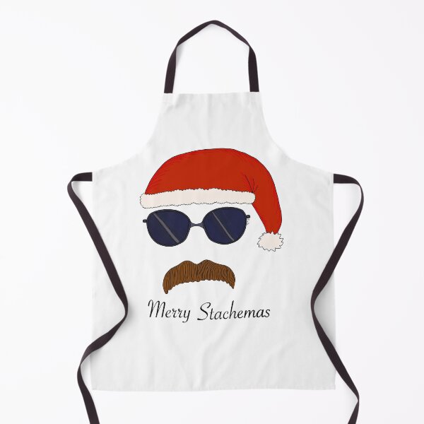 Item preview, Merry Stachemas Mustache Cartoon - Mustache and Santa Hat designed and sold by EcoElsa.