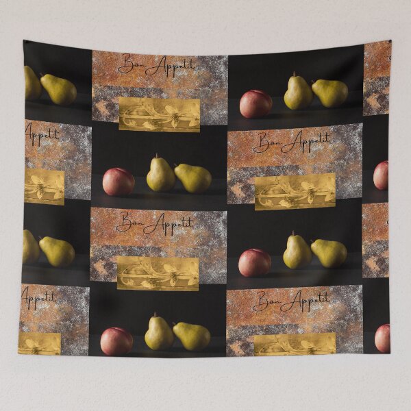 Item preview, Bon Appetit Fruit & Faux Texture Old World Style Design designed and sold by EarthArtDesigns.