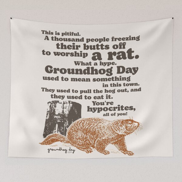 Item preview, Groundhog Day Worship a Rat Quote designed and sold by ourkid.