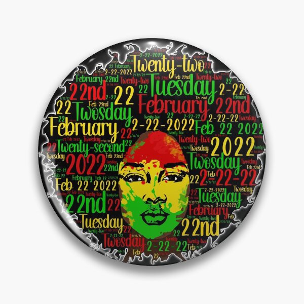 Item preview, Twosday 2022 Tuesday 2/22/2022 Black History Month Afro Word Art designed and sold by FlorenciaBliss.
