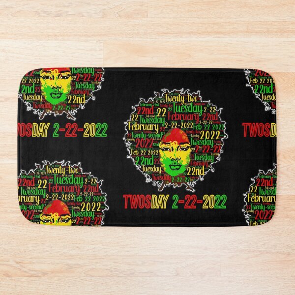 Item preview, Twosday 2022 Tuesday 2/22/2022 Black History Month Afro Word Art designed and sold by FlorenciaBliss.