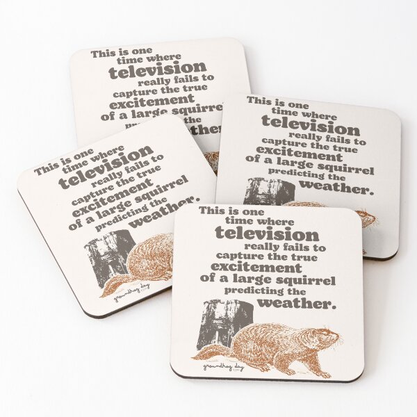 Item preview, Groundhog Day Large Squirrel Predicting the Weather Quote designed and sold by ourkid.