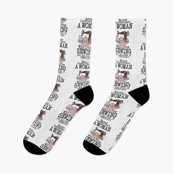 Item preview, Never Underestimate A Woman Who Loves Sewing And Was Born In February ,Funny Quote For Sewing Lovers designed and sold by pedrored369.